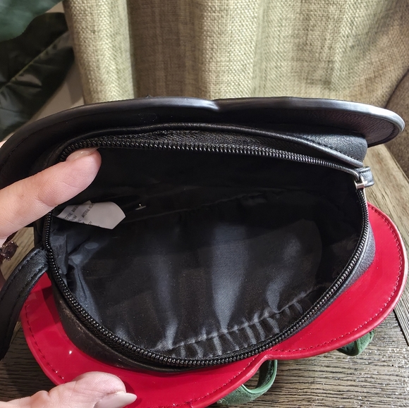 Cherry Crossbody Bag in Red with Green Stem - Picture 6 of 6